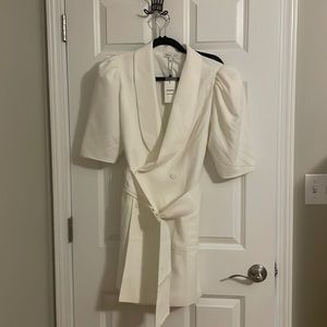 White button up dress